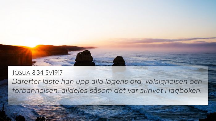 Josua 8:34 SV1917 Bible Verse Image