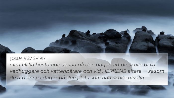 Josua 9:27 SV1917 Bible Verse Image