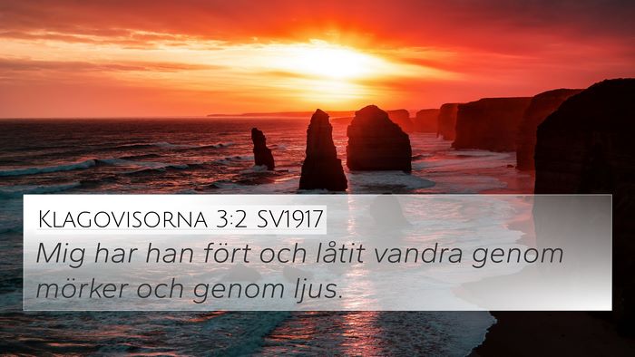 Klagovisorna 3:2 SV1917 4K Wallpaper - Mig har han fört och låtit vandra genom mörker - 4K Wallpaper Bible Verse