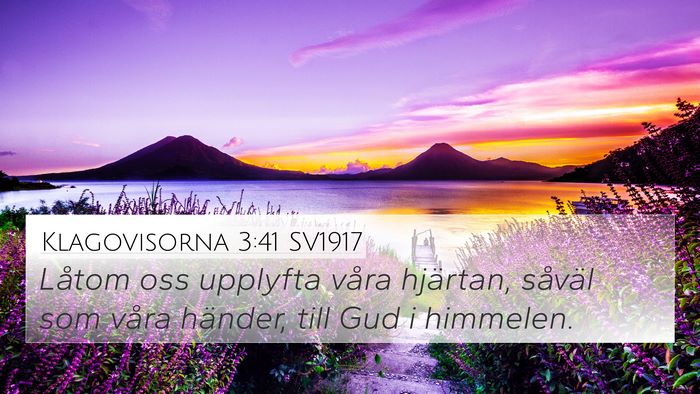 Klagovisorna 3:41 SV1917 Bible Verse Image