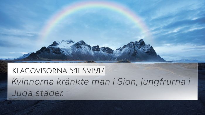 Klagovisorna 5:11 SV1917 Bible Verse Image