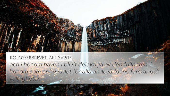 Kolosserbrevet 2:10 SV1917 Bible Verse Image