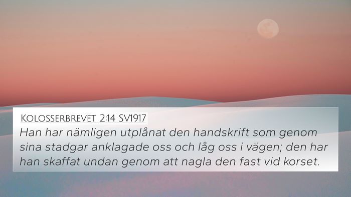 Kolosserbrevet 2:14 SV1917 Bible Verse Image