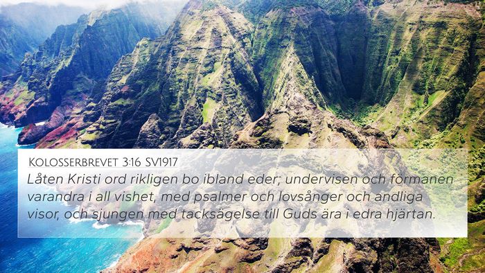 Kolosserbrevet 3:16 SV1917 Bible Verse Image