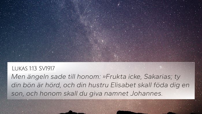 Lukas 1:13 SV1917 Bible Verse Image