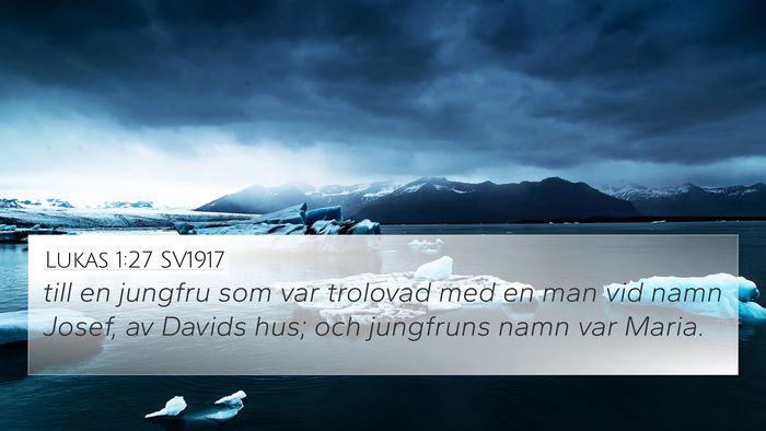 Lukas 1:27 SV1917 4K Wallpaper - till en jungfru som var trolovad med en man vid - 4K Wallpaper Bible Verse