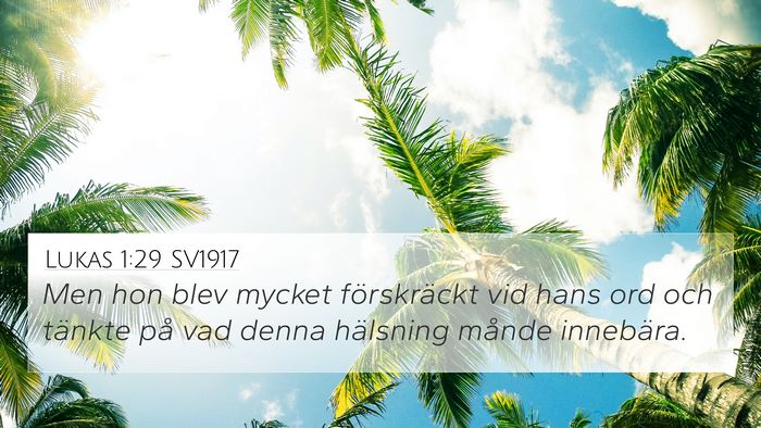 Lukas 1:29 SV1917 Bible Verse Image