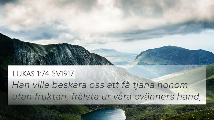 Lukas 1:74 SV1917 Bible Verse Image