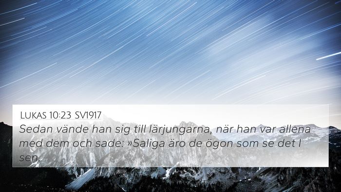 Lukas 10:23 SV1917 Bible Verse Image