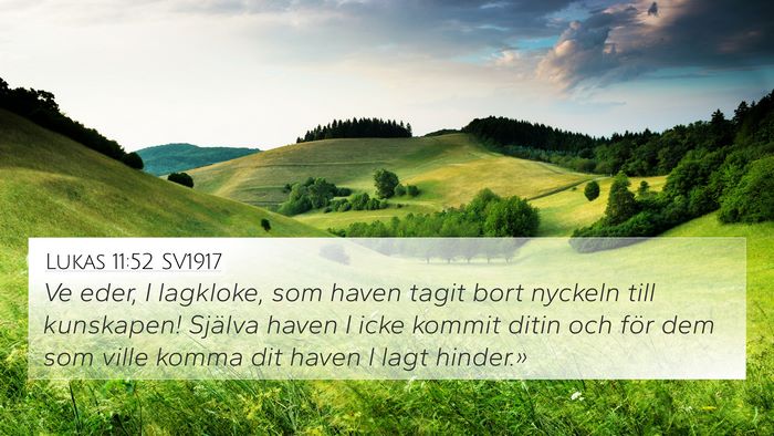 Lukas 11:52 SV1917 Bible Verse Image