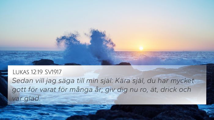 Lukas 12:19 SV1917 Bible Verse Image