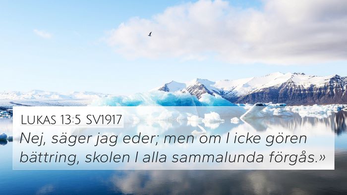 Lukas 13:5 SV1917 Bible Verse Image