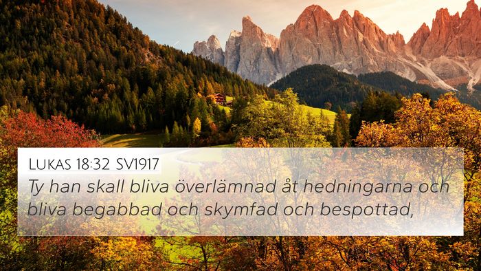 Lukas 18:32 SV1917 Bible Verse Image