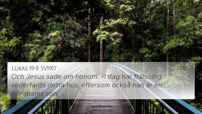 Lukas 19:9 SV1917 Bible Verse Image