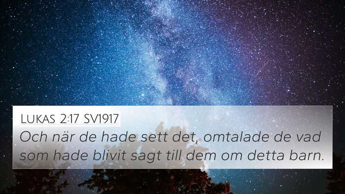 Lukas 2:17 SV1917 4K Wallpaper - Och när de hade sett det, omtalade de vad som - 4K Wallpaper Bible Verse