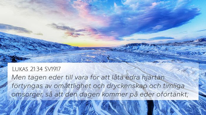 Lukas 21:34 SV1917 Bible Verse Image