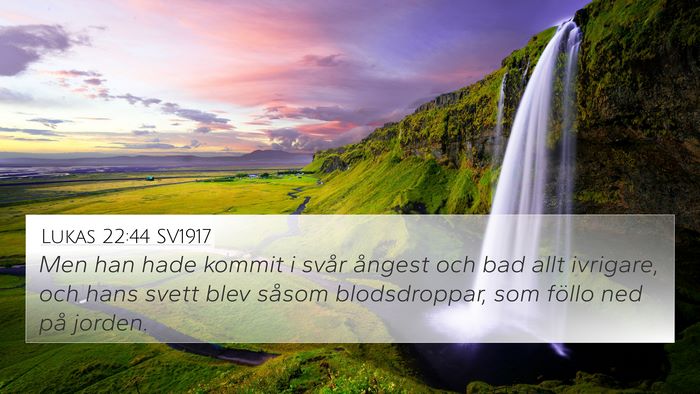 Lukas 22:44 SV1917 Bible Verse Image
