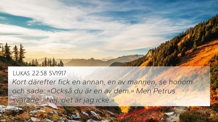 Lukas 22:58 SV1917 Bible Verse Image