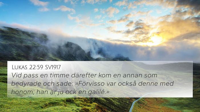 Lukas 22:59 SV1917 Bible Verse Image