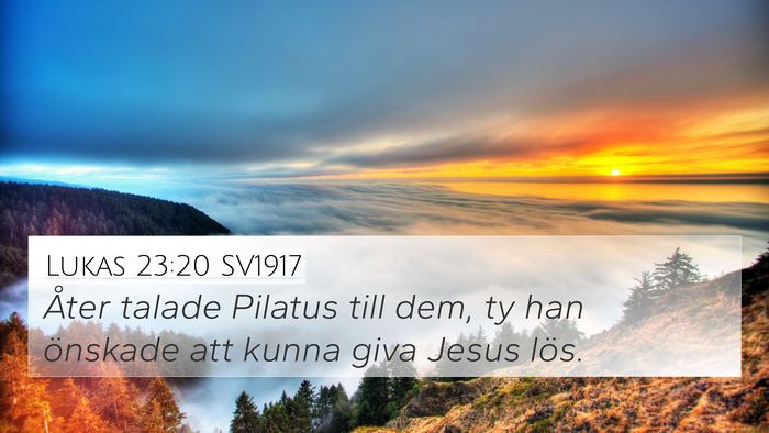 Lukas 23:20 SV1917 Bible Verse Image