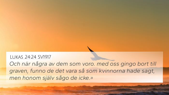 Lukas 24:24 SV1917 4K Wallpaper - Och när några av dem som voro. med oss gingo - 4K Wallpaper Bible Verse