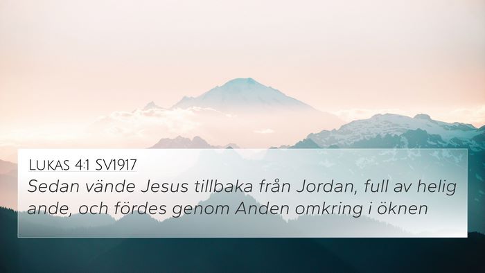 Lukas 4:1 SV1917 4K Wallpaper - Sedan vände Jesus tillbaka från Jordan, full av - 4K Wallpaper Bible Verse