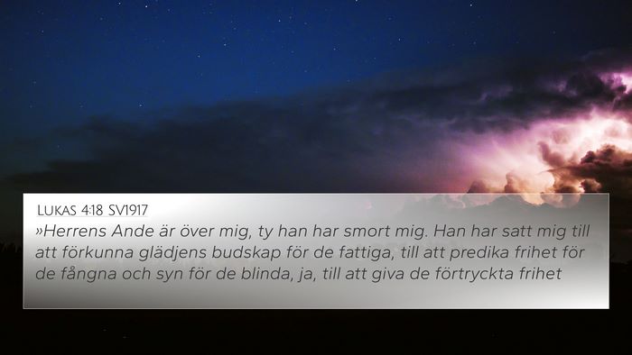 Lukas 4:18 SV1917 Bible Verse Image