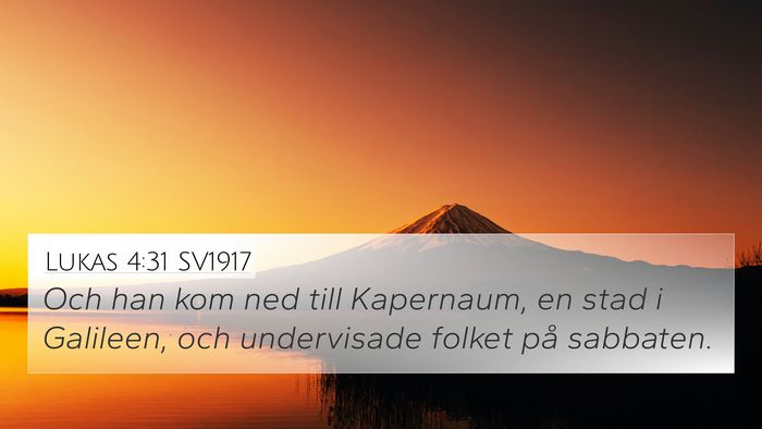 Lukas 4:31 SV1917 Bible Verse Image