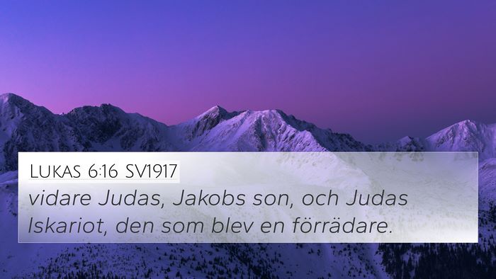 Lukas 6:16 SV1917 Bible Verse Image