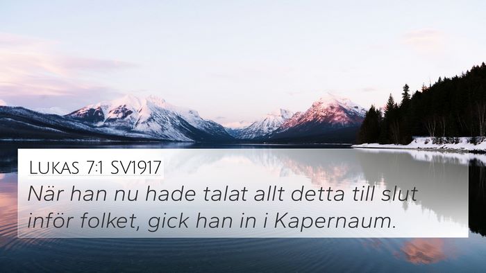 Lukas 7:1 SV1917 Bible Verse Image