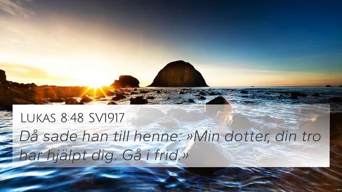 Lukas 8:48 SV1917 Bible Verse Image