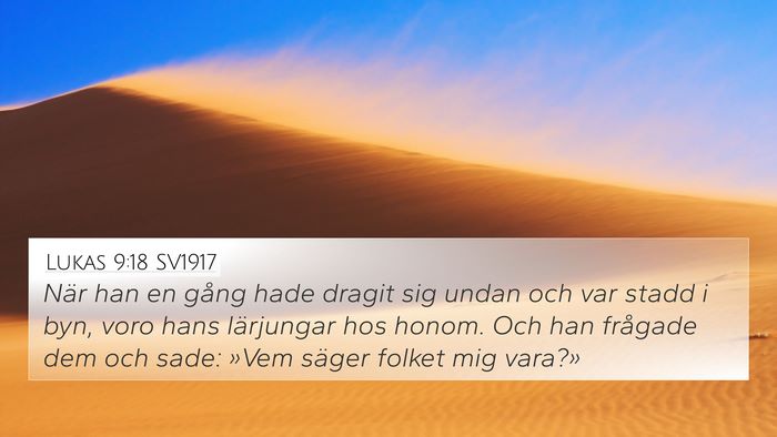 Lukas 9:18 SV1917 Bible Verse Image