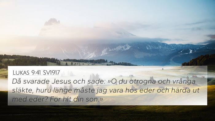 Lukas 9:41 SV1917 Bible Verse Image