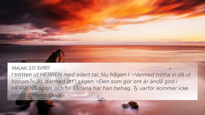 Malaki 2:17 SV1917 Bible Verse Image