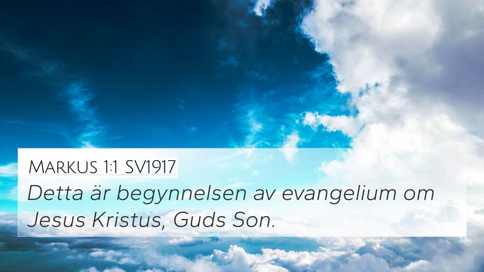 Markus 1:1 SV1917 Bible Verse Image