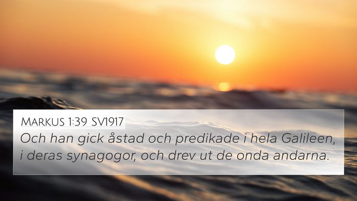 Markus 1:39 SV1917 Bible Verse Image