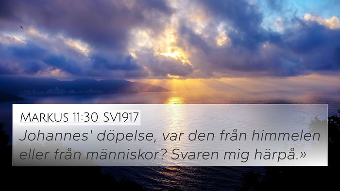 Markus 11:30 SV1917 Bible Verse Image