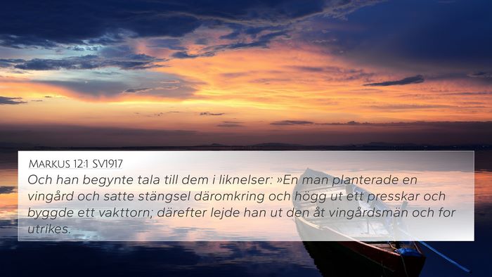 Markus 12:1 SV1917 Bible Verse Image