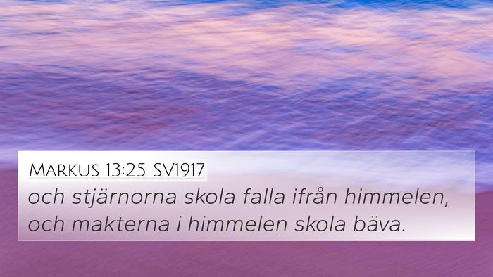Markus 13:25 SV1917 4K Wallpaper - och stjärnorna skola falla ifrån himmelen, och - 4K Wallpaper Bible Verse