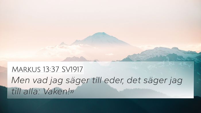 Markus 13:37 SV1917 Bible Verse Image