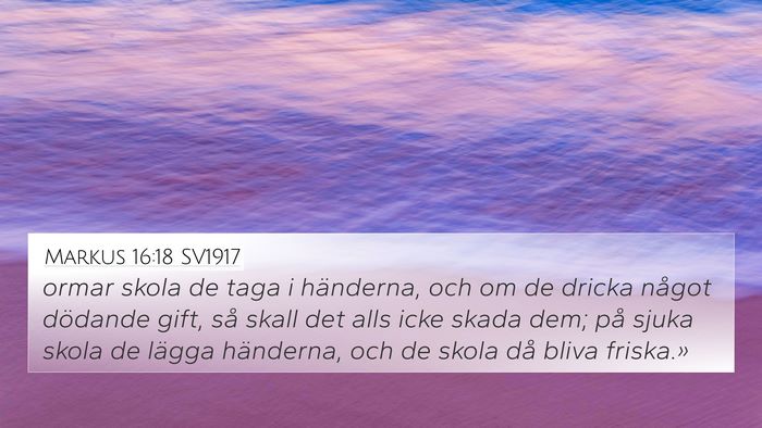 Markus 16:18 SV1917 Bible Verse Image