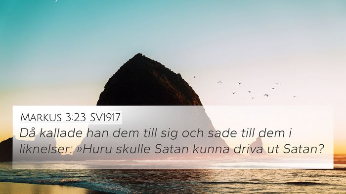 Markus 3:23 SV1917 Bible Verse Image