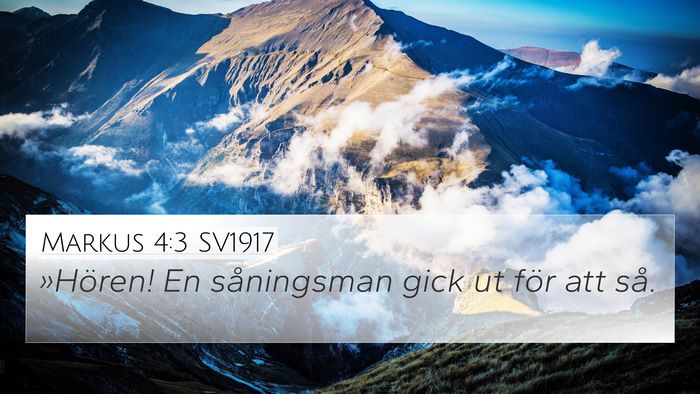 Markus 4:3 SV1917 Bible Verse Image