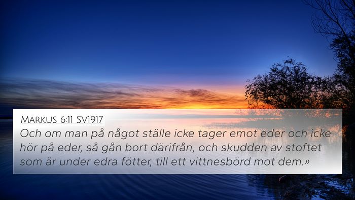 Markus 6:11 SV1917 Bible Verse Image