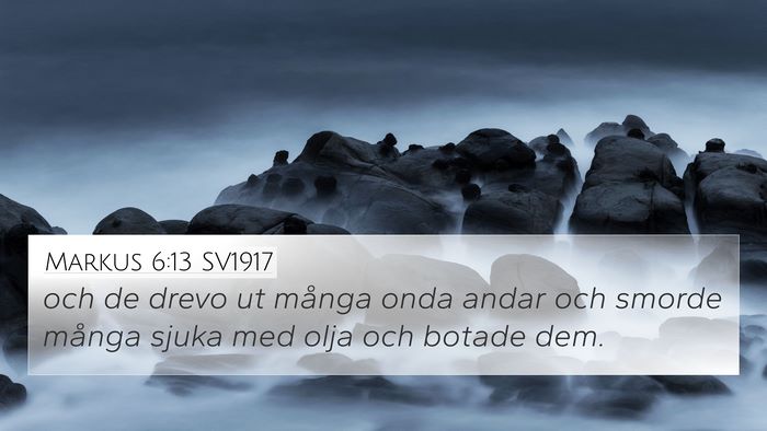 Markus 6:13 SV1917 Bible Verse Image