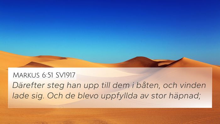 Markus 6:51 SV1917 Bible Verse Image