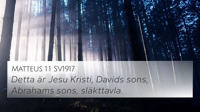 Matteus 1:1 SV1917 4K Wallpaper - Detta är Jesu Kristi, Davids sons, Abrahams - 4K Wallpaper Bible Verse