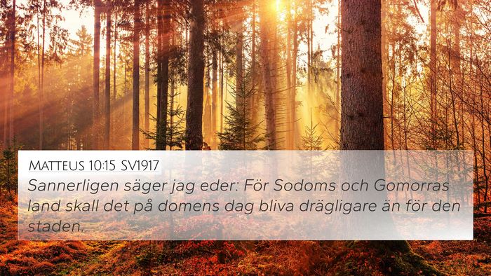Matteus 10:15 SV1917 Bible Verse Image