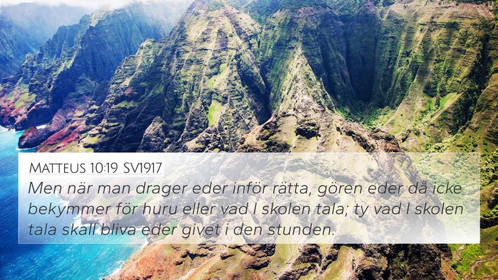 Matteus 10:19 SV1917 Bible Verse Image