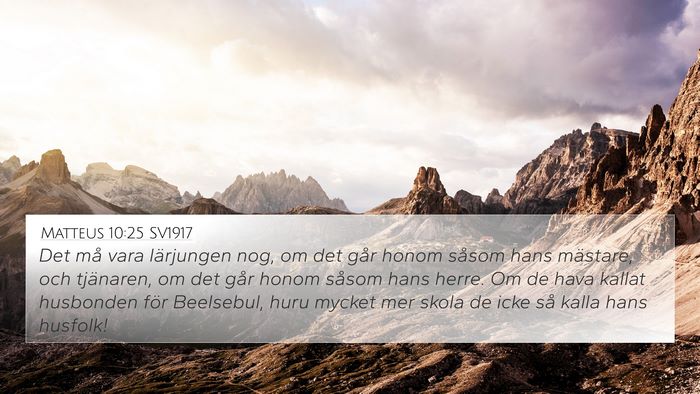 Matteus 10:25 SV1917 Bible Verse Image